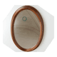 1950 Vintage Oval wood Mirror
