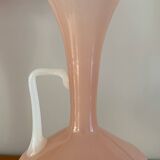 Très beau vase opaline rose