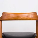 Office chair in elm and teak skai model ST 750 Arne Wahl Iversen 1960.