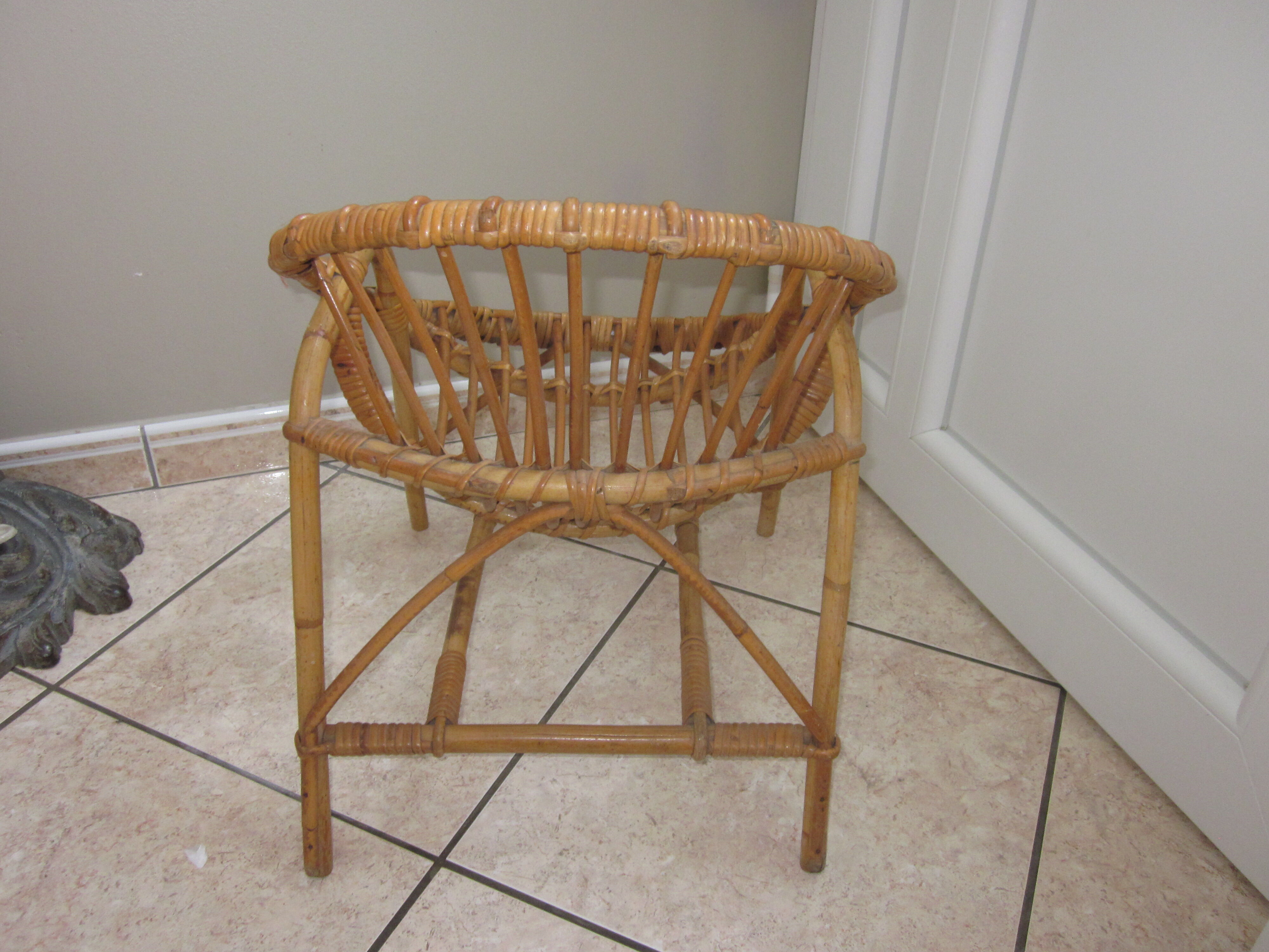 Child 60s rattan chair