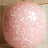 Ovoid lamp in speckled pink porcelain