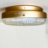 Large gold wall or ceiling flush mount glass light