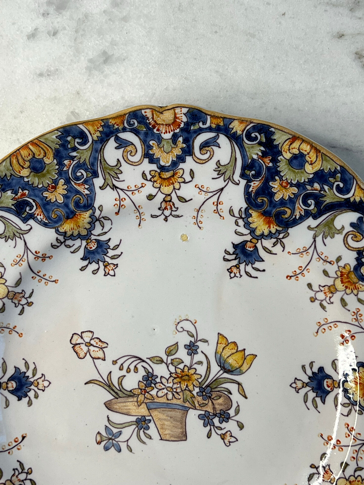 Ironstone plate Rouen 26cm