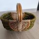 Vintage rattan & bamboo basket, 29 cm