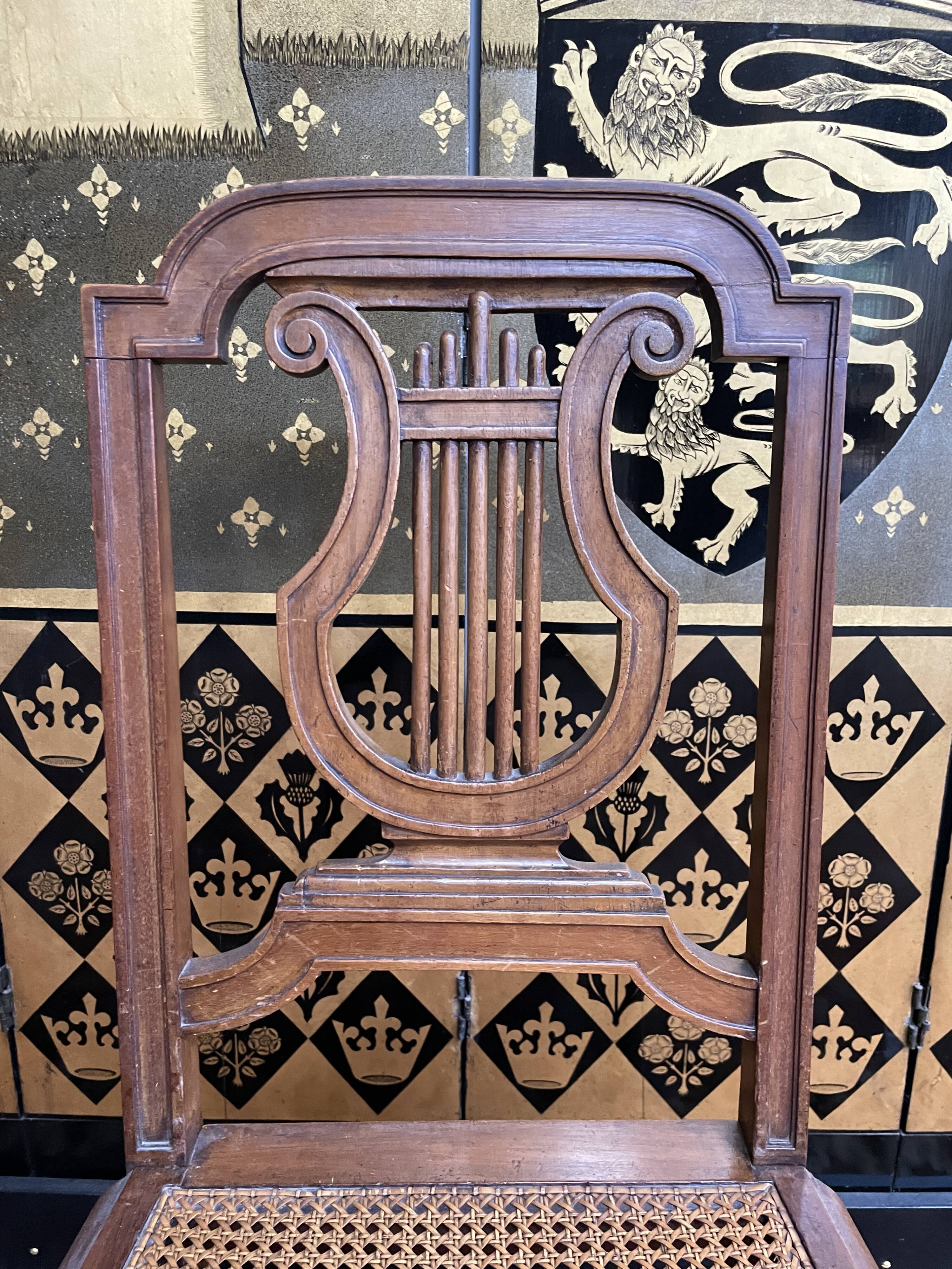 Set of 8 Louis XVI style chairs in canning