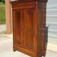 Large Louis Philippe wardrobe in solid walnut