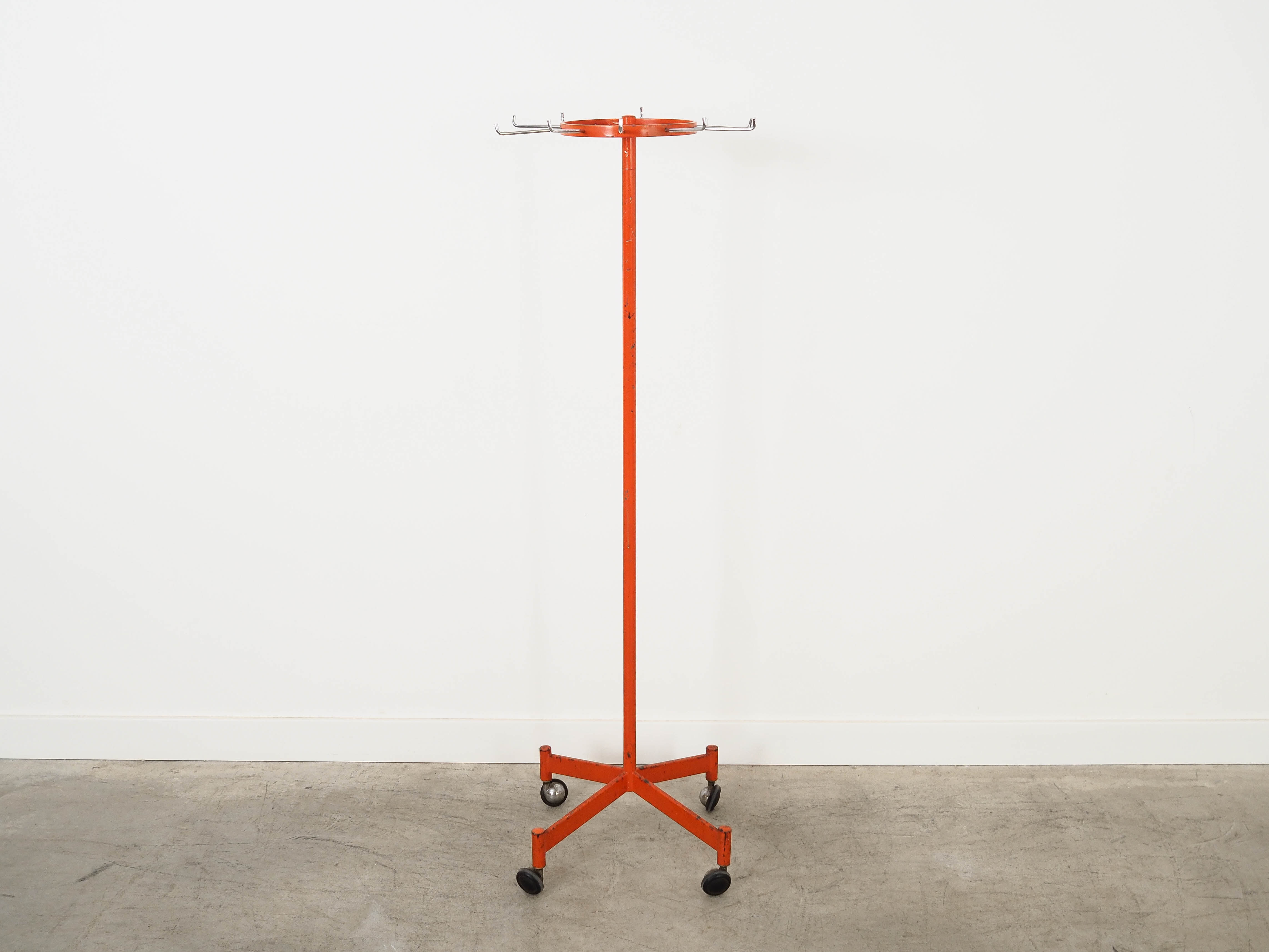 Swivel coat rack on castors, Danish design, 1970s, made in Denmark