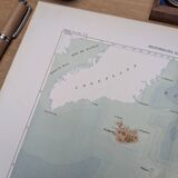 The North Atlantic, original map printed in 1879.