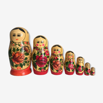 7 poupées russes Matriochka, vintage