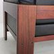 Tobia Scarpa black leather "Bastiano" 2-seater sofa for Knoll, 1960s, Italy