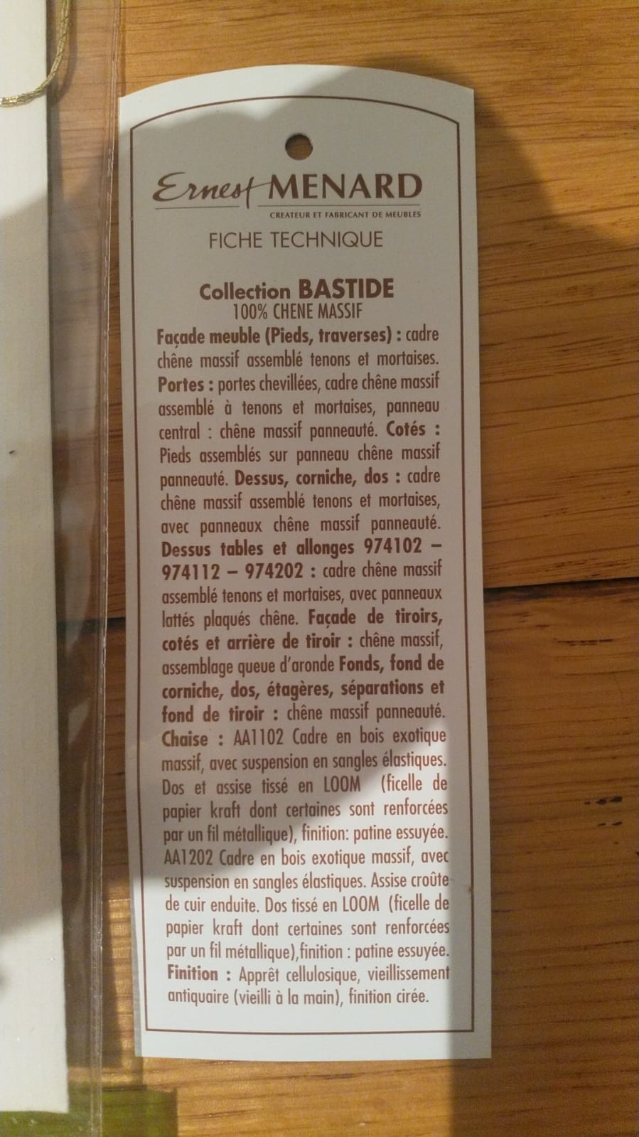 Ernest Menard buffet