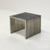 Table d'appoint Eichholtz Carlisle en acier inoxydable poli