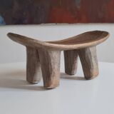 Tabouret Senoufo en bois vintage circa 1960