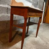 Antique dressing table, white marble