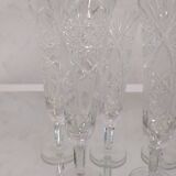Cut crystal champagne flutes