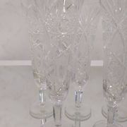 Cut crystal champagne flutes