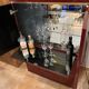 Meuble Bar d'exception en Laque Bordeaux & Laiton - Eric Maville (1970)