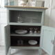 Vintage buffet green of gray, wooden tray