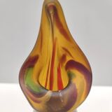 Experimental Amber Murano Glass Vase attr. to Anzolo Fuga, Italy