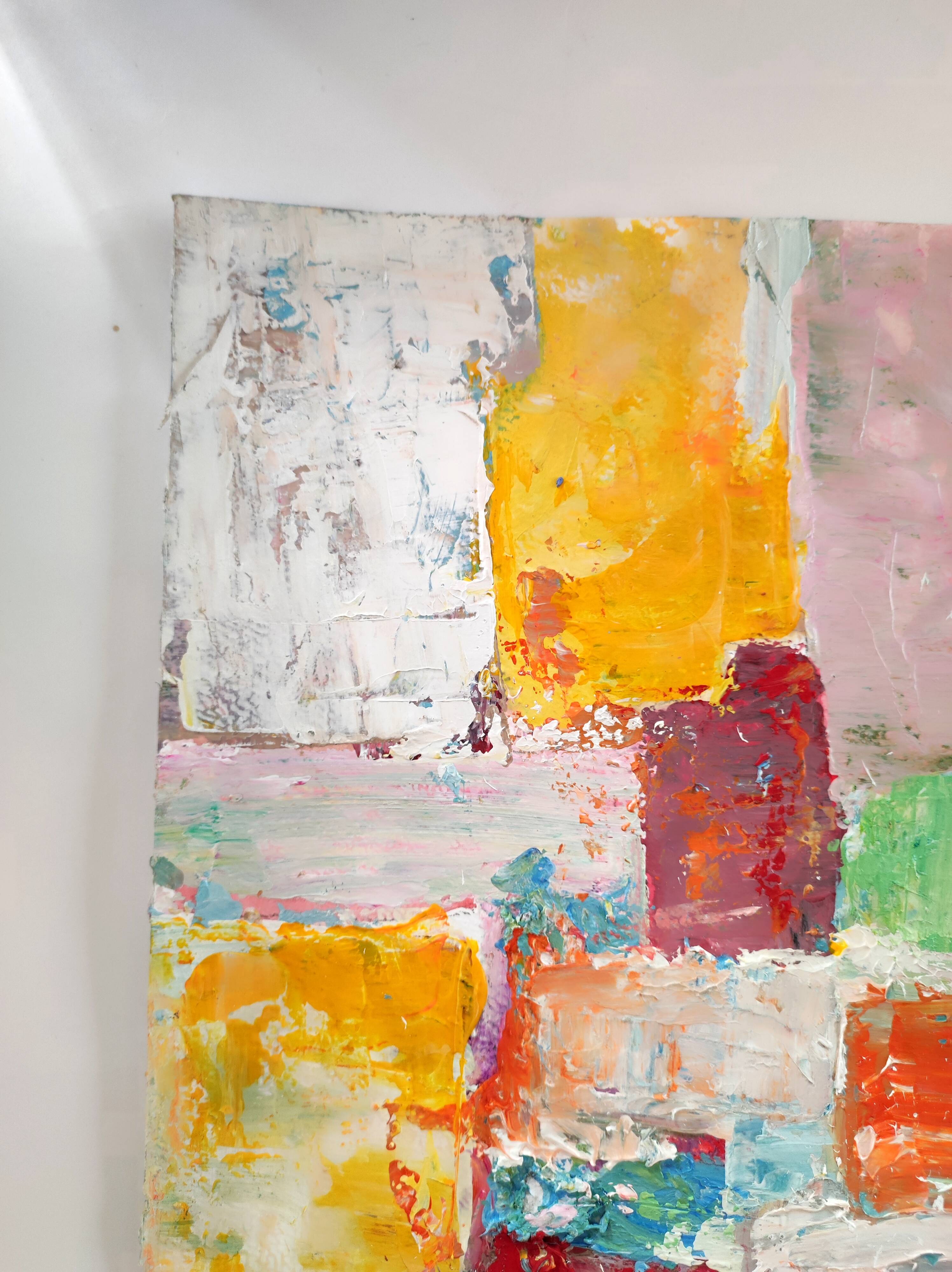 Original painting Abstract art cityscape