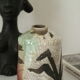 Polychrome raku vase