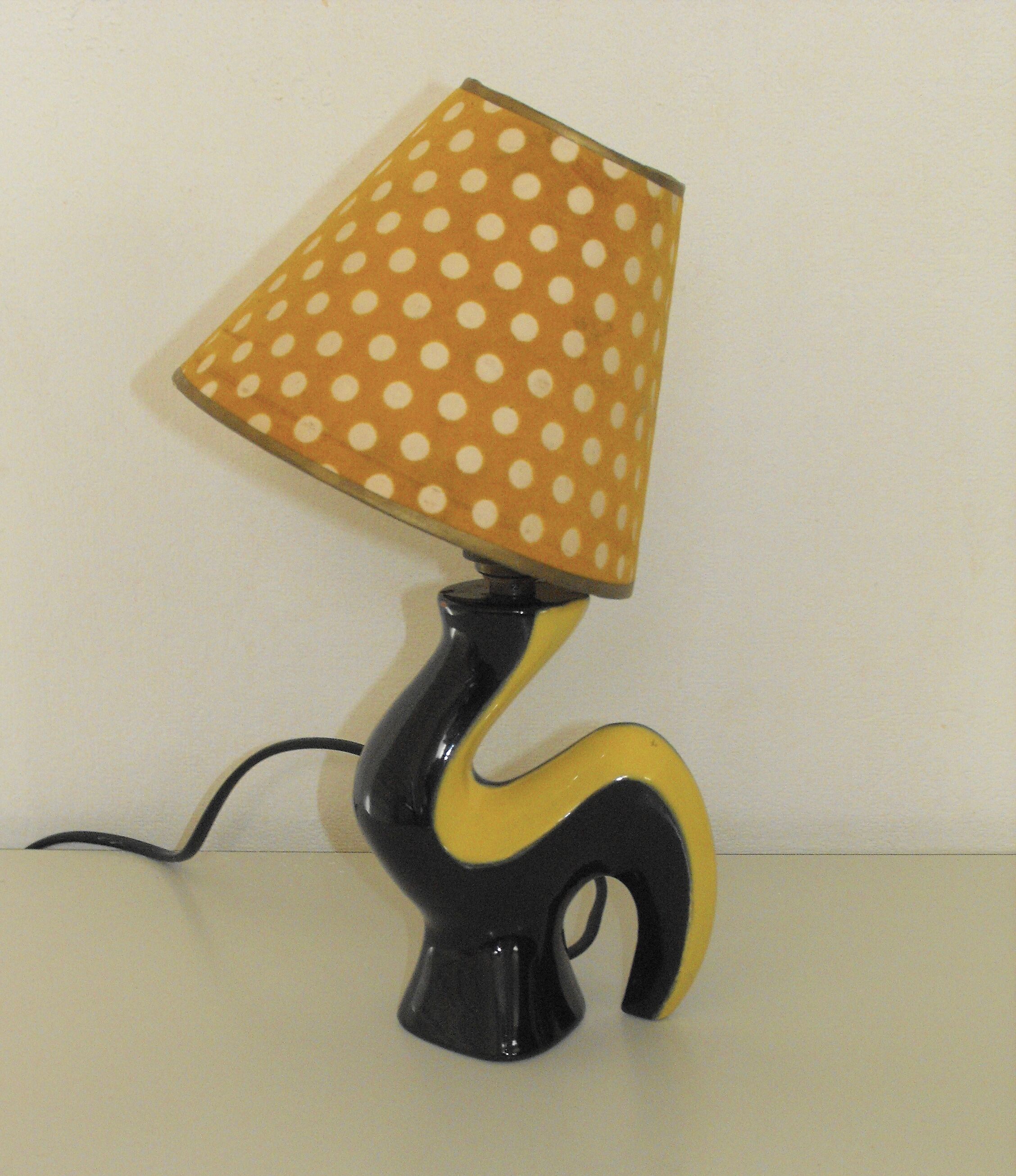 Ceramic Casserole lamp from the 60