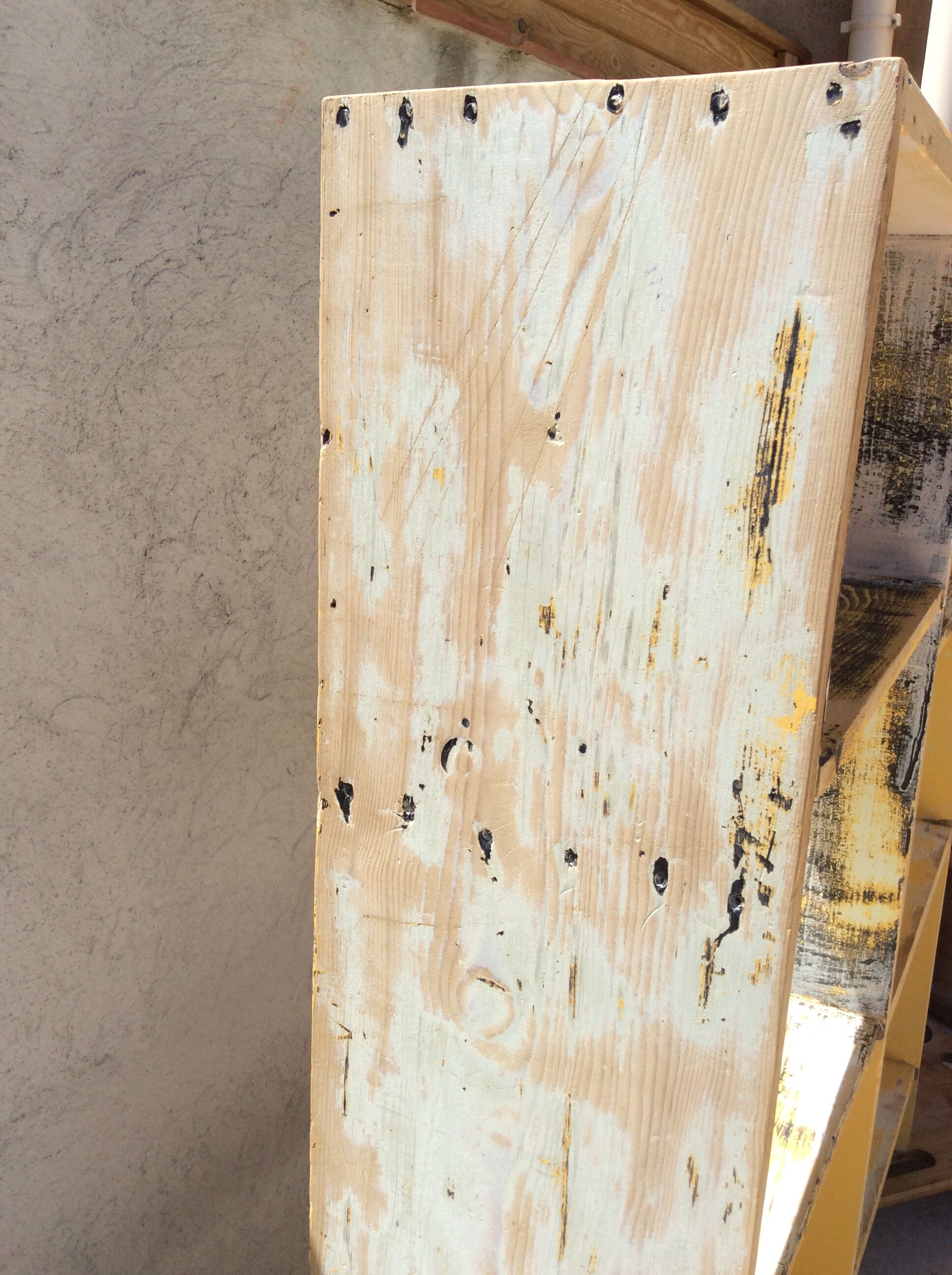 Patinated workshop storage cabinet