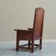 Antique solid oak armchair, 19th-century farmer style.