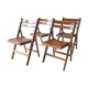 Series of 4 teak chairs