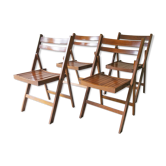 Series of 4 teak chairs