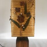 Vintage lamp in solid wood 70s