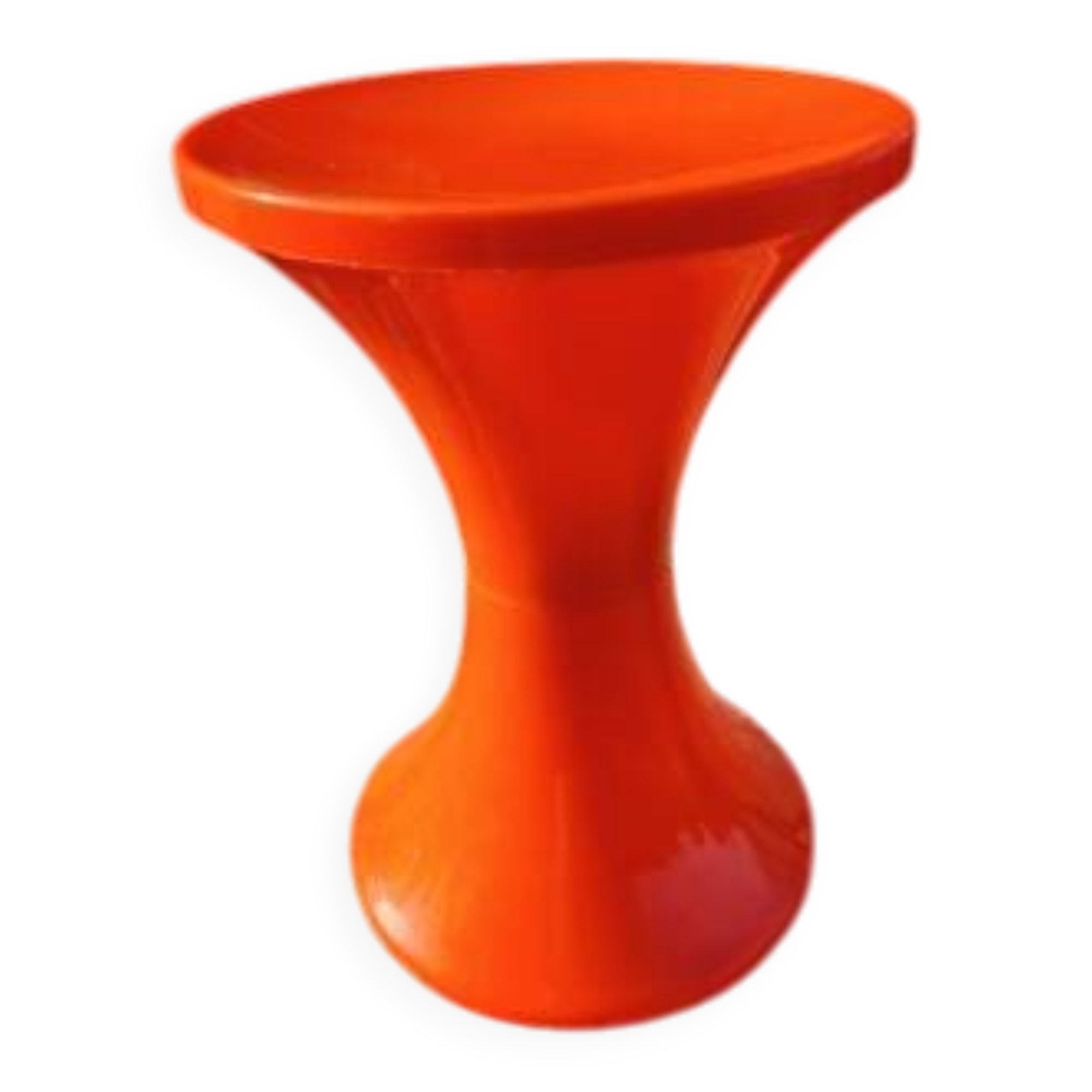 Tabouret Tam Tam vintage plastique orange