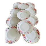 Assiettes de dessert en porcelaine vintage