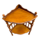 Corner shelf with 2 levels in wood