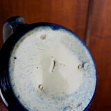 Conical jug with blue glaze and elaborate handle - folk art - early twentieth century