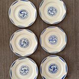 6 K&G Luneville Art Deco Dessert Plates Fructidor Model