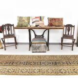 3x10 Rug For Kitchen Navy Blue Turkish Runner Rug, 82x303Cm SKU 24963