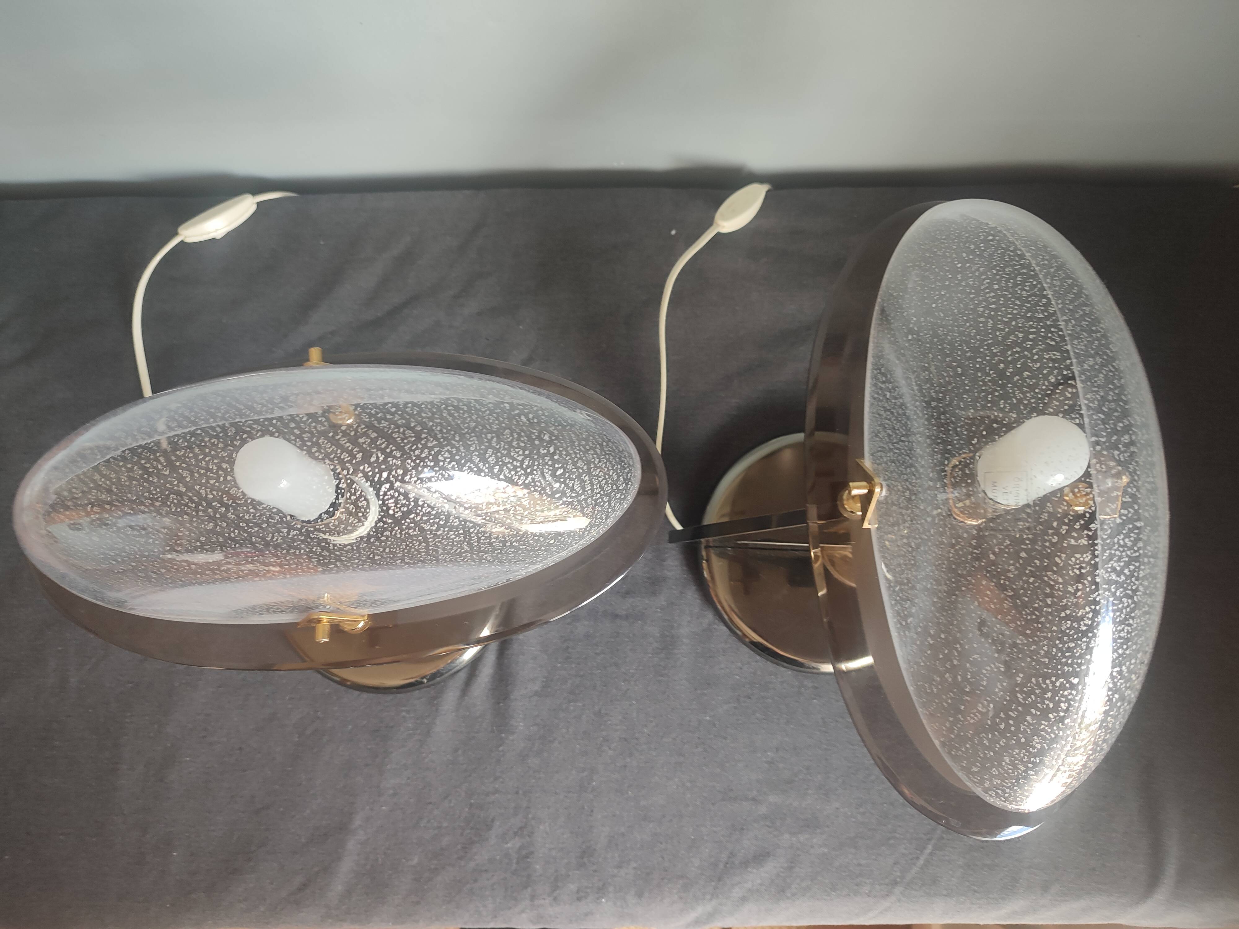 Lampes de table en verre Murano vintage