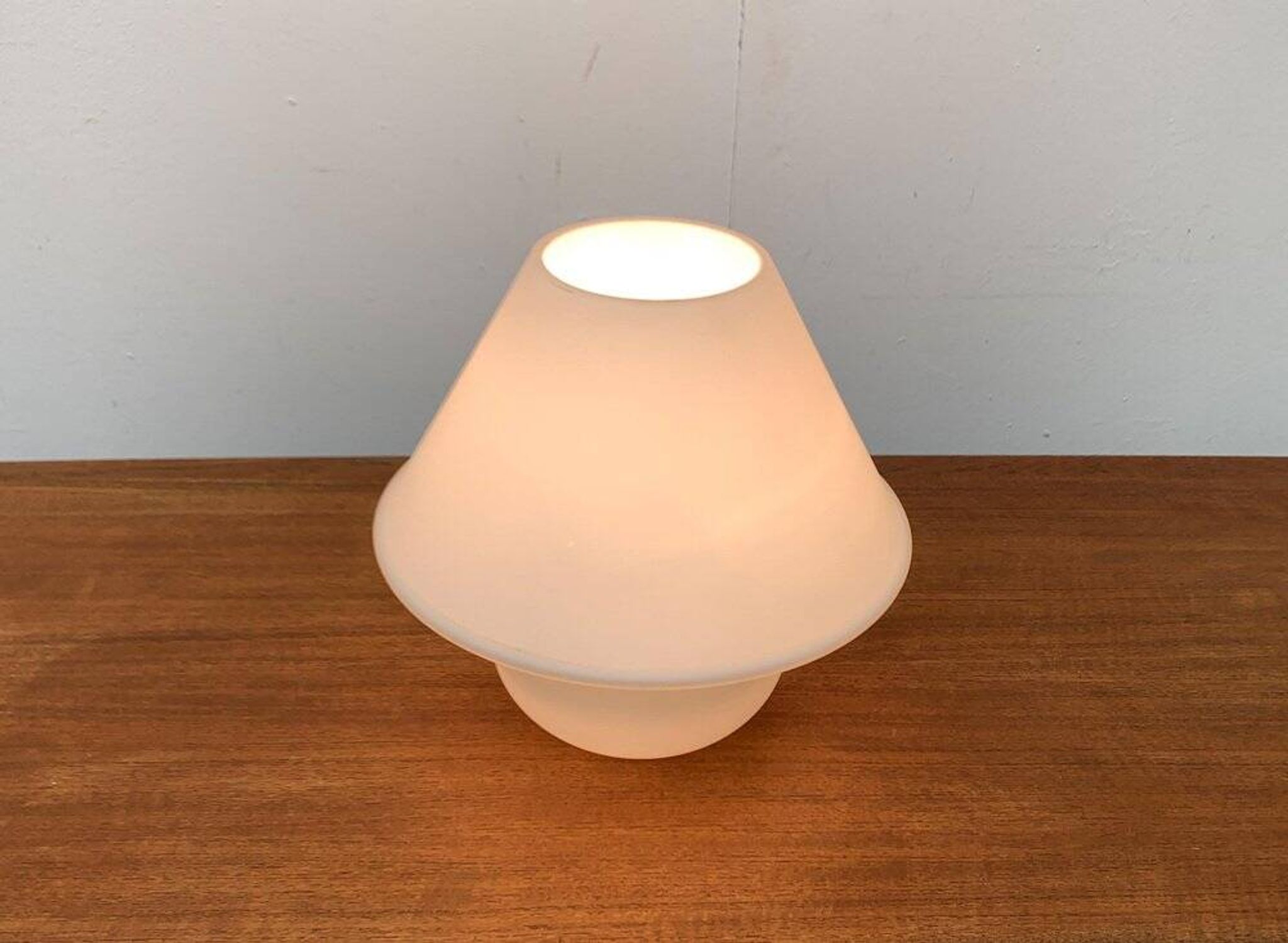 1970s vintage space-style German glass table lamp by Limburg.