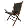 Vintage leather folding chair 'Campaign chair' 1950