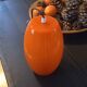 Suspension vintage en verre orange