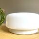 Minimalist white opaline glass pill flush mount ceiling or wall lamp