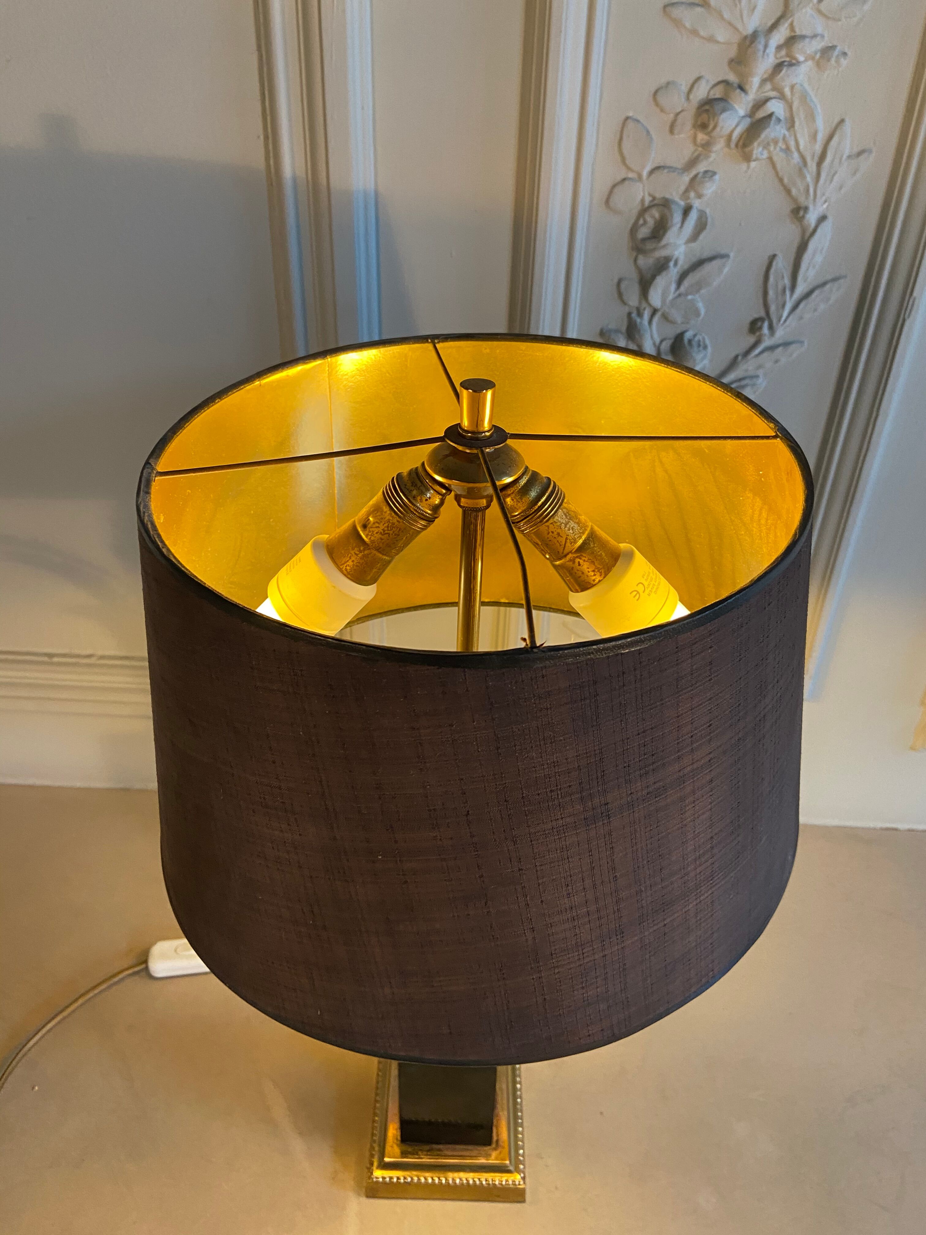 Brass Baker Lamp, Epis / Fern, Belgium, 1970