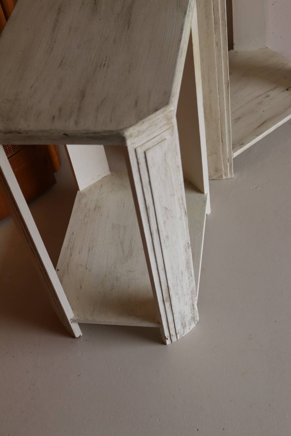 Pair of vintage art deco style bedside tables