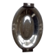 Art deco silver metal basket dish