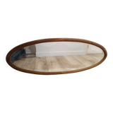 Grand miroir ovale vintage scandinave