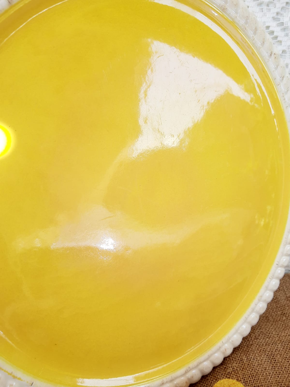 Longwy France Yellow Dessert Service