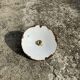 Vintage suspension green enamelled sheet white
