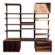 Library in solid walnut