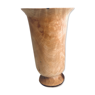 Signed wooden vase